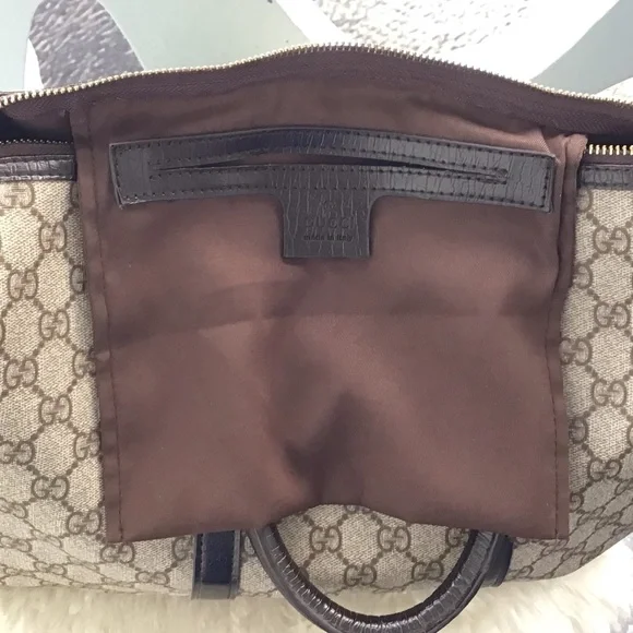Authentic Gucci Monogram GG Plus Boston Top Zip Tote - Picture 13 of 16